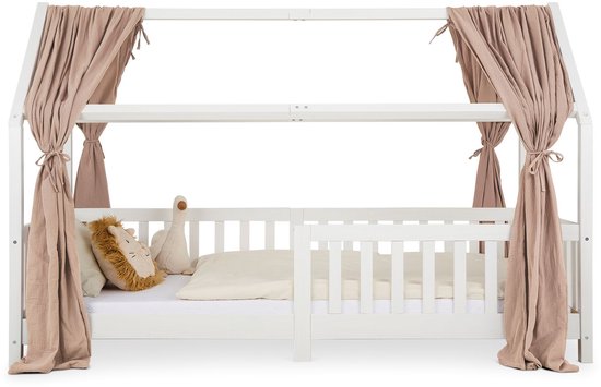 Mousseline-hemel voor het kinderbedje NENA, set van 2 - taupe