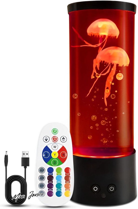 Mrs. Jones Kwallen Lamp 29 cm - 16 Kleurvariaties - 4 Modi - Kind - Volwassenen - USB Afstandsbediening - Batterij-afgewerkt . van Merkloos