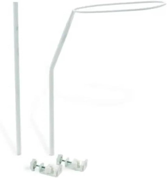 Muggennet Houder - Baldakijn Standaard - Babykamer Inrichten - Verstelbare Montage - 70 cm Hoogte - Wit