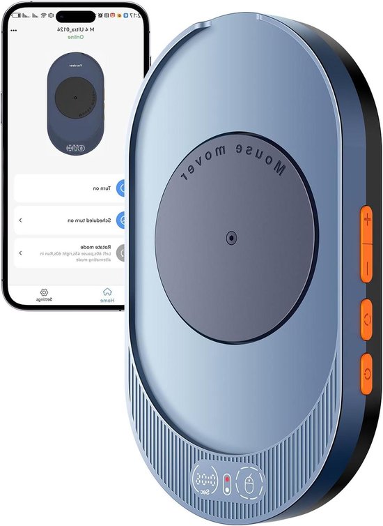 Muissimulator - Muisbeweger App-bediend - Computer Actief Houden - Stille Werking Minder 45dB - Plug & Play - Donkerblauw