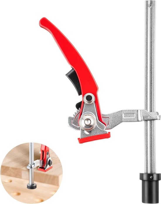 Multifunctionele tafel spanelement - eenhandsklem 160 mm spanwijdte - 60 mm klemdiepte - gattafel klem - hout kunststof metaal van Wolfcraft