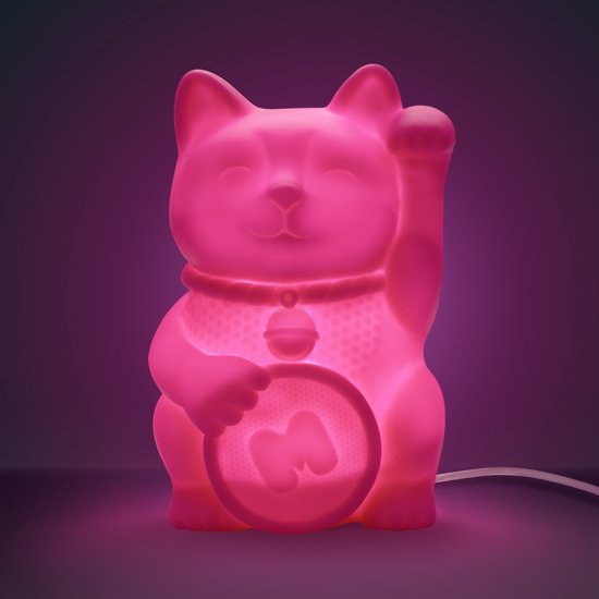 Mustard Tech Laptop USB-Lamp - 12x17 cm - Lucky Cat - Pink van Mustard