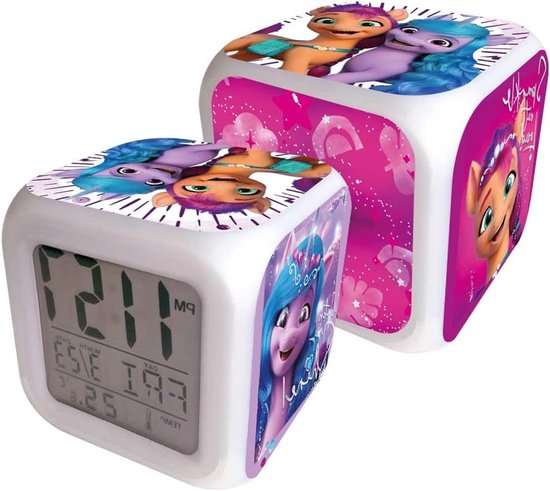 My Little Pony Wekker - Kinderwekker Digitale Klok - Kinderkamer Opvrolijken - 7 Kleuren LED Licht