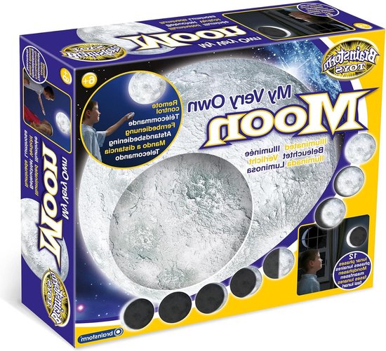 My Very Own Moon Nightlight - LED Moon Lamp for Kids - 11.02 x 3.15 x 13.39 inches van Brainstorm Toys