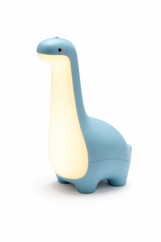 Nachtlamp - Dinosaurus Blauw - Touch Dimbaar - Warm Licht van Little Dreamz.