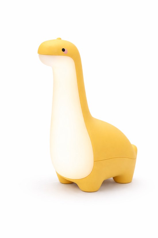 Nachtlamp - Dinosaurus - Geel - Oplaadbaar - Touch Dimbaar - Warm Licht van Merkloos