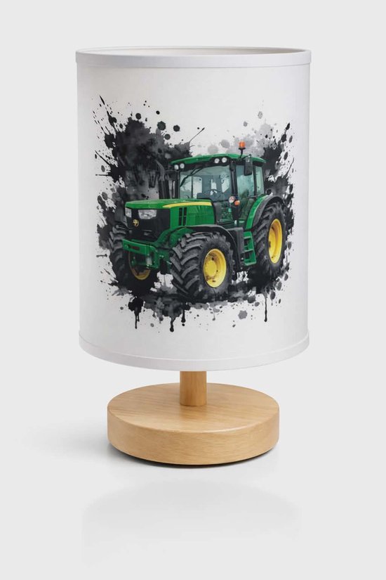 Nachtlamp - Kinder Led Lamp - Trekker - Tractor Groen - John Deere van Merkloos