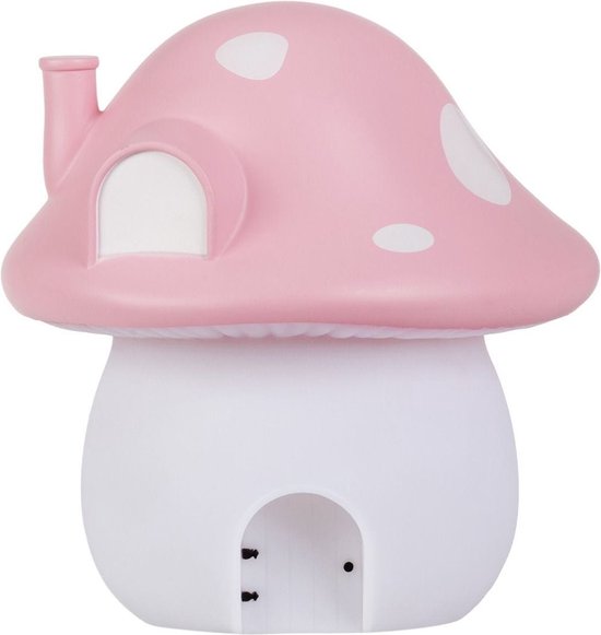 Nachtlamp kinderen: Paddenstoel roze - A Little Lovely Company