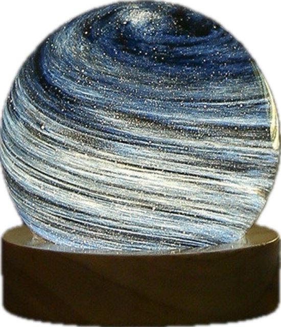 Nachtlamp - Lamp - Blauwe Lucht - Lucht - Blauw - 8 cm - 3D geprint van Merkloos