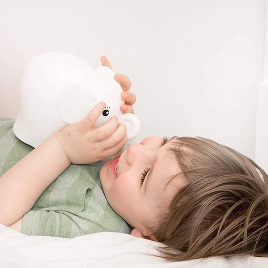 Nachtlamp - Nachtlampje - Kinderlampje - Babylampje - Nachtlamp Baby - Nachtlamp Kind - Slaaplampje - Oplaadbaar Nachtlampje - Siliconen Nachtlampje - Nachtlamp met Timer - Babykamer Lamp - Kinderkamer Lamp - Olifant Nachtlampje - Olifant Lamp