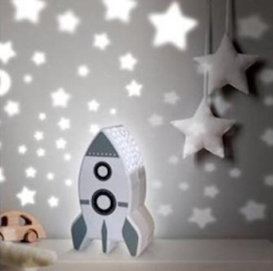 Nachtlamp Raket | Met Muurprojectie | Nachtlampje | Kinderen | Kinderkamer | Home Deco Kids | Sterrenmuur | Sterren | Projectie van N/A