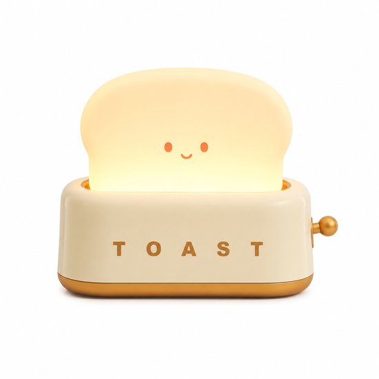 Nachtlamp Toaster beige Veldman Living - leuke nachtlamp voor kinderen - Toaster Beige