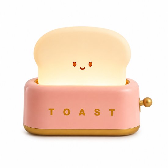 Nachtlamp Toaster roze Veldman Living - leuke nachtlamp voor kinderen - Toaster Roze van Veldman Living