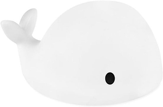 Nachtlamp Walvis - Slaaplamp Kinderkamer - Rustgevende Verlichting - Automatische Uitschakeling - 30 x 175 cm - Wit