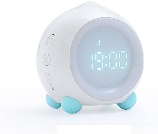 Nachtlamp Wekker - Slaaptraining Klok - Kinderen Leren Klokkijken - Zonsopgang Simulator - 300 Gram - Meerkleurig