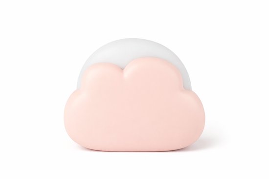 Nachtlamp - Wolk - Roze - Oplaadbaar - 3 Standen van Klearly