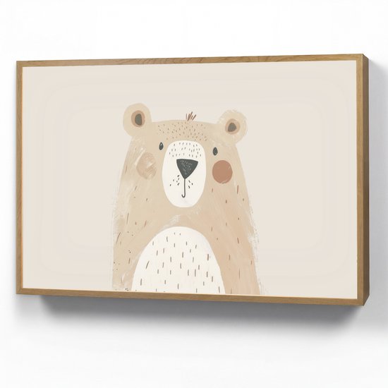 Nachtlampje 100x70 cm - Kinder lamp - Beer - Dier - Wilde dieren - Tafellamp kinderkamer draadloos - Slaapkamer lampje - Bedlamp kinderen - Kinderlampje - Wandlamp babykamer - Nachtlampjes van Merkloos
