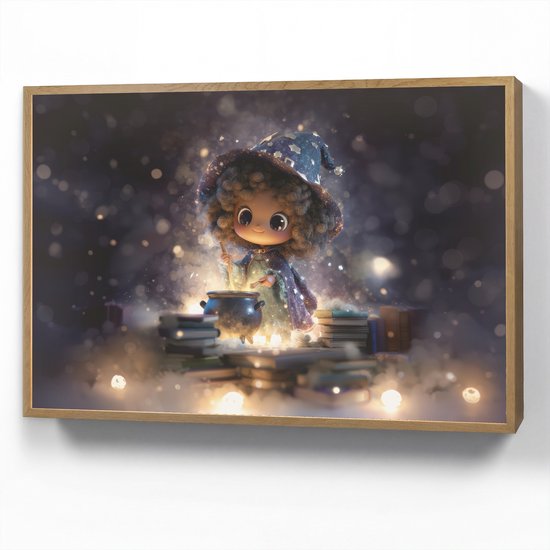 Nachtlampje 100x70 cm - Kinder lamp - Meisje - Toveren - Sterren - Paars - Tafellamp kinderkamer draadloos - Slaapkamer lampje - Bedlamp kinderen - Kinderlampje - Wandlamp babykamer - Nachtlampjes van Merkloos