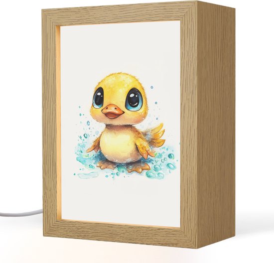 Nachtlampje 15x20 cm - Kinder lampje - Eendje - Badeend - Geel - Tafellamp kinderkamer - Slaapkamer lamp - Bedlamp kinderen - Kinderlampje stopcontact - Wandlamp babykamer - Nachtlampjes van LumiParts