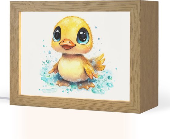 Nachtlampje 20x15 cm - Kinder lampje - Eendje - Badeend - Geel - Tafellamp kinderkamer - Slaapkamer lamp - Bedlamp kinderen - Kinderlampje stopcontact - Wandlamp babykamer - Nachtlampjes van GrowW宝宝