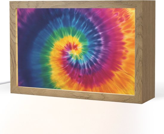 Nachtlampje 30x20 cm - Kinder lampje - Regenboogkleuren - Spiraal - Kleurrijk - Tafellamp kinderkamer - Slaapkamer lamp - Bedlamp kinderen - Kinderlampje stopcontact - Wandlamp babykamer - Nachtlampjes