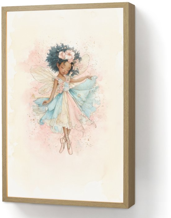 Nachtlampje 40x60 cm - Kinder lamp - Fee - Pastel - Magie - Tafellamp kinderkamer draadloos - Slaapkamer lampje - Bedlamp kinderen - Kinderlampje - Wandlamp babykamer - Nachtlampjes