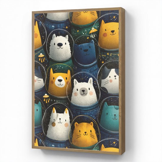 Nachtlampje 70x100 cm - Kinder lamp - Dieren - Ruimtepakken - Sterren - Tafellamp kinderkamer draadloos - Slaapkamer lampje - Bedlamp kinderen - Kinderlampje - Wandlamp babykamer - Nachtlampjes van Merkloos