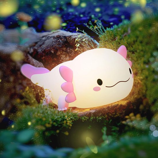 Nachtlampje Axolotl voor Kinderen - Siliconen LED Bedlampje van Merkloos