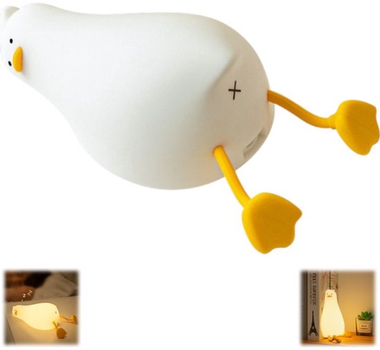 Nachtlampje - Bureaulamp - Touchlamp - Telefoonhouder - Woondecoratie - USB-opladen - Timer van 30 minuten - Drie dimstanden - Geschikt voor slaapkamers, kinderkamers en studeerkamers - Wit - 21*10,3*6,2 cm - 1 W van Merkloos