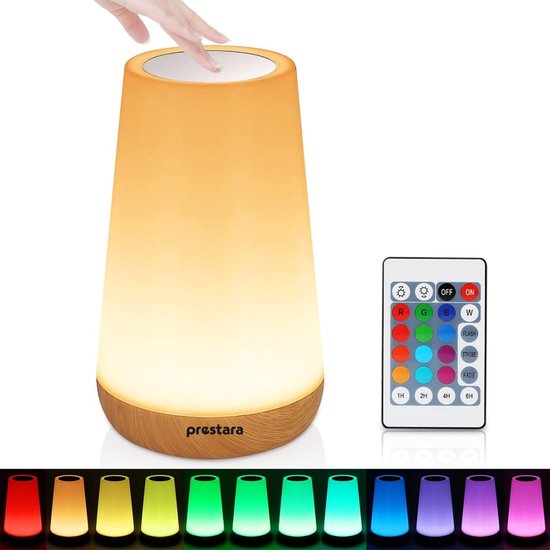 Nachtlampje Kind & Volwassene - Dimbare RGB Wake Up Light - USB LED van Merkloos