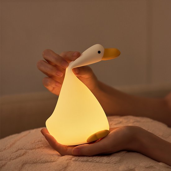 Nachtlampje kinderen – dimbaar nachtlampje, LED nachtlampje in de vorm van een schattige eend, omhoogkijkend ontwerp, zacht licht – voor babykamer en slaapkamer