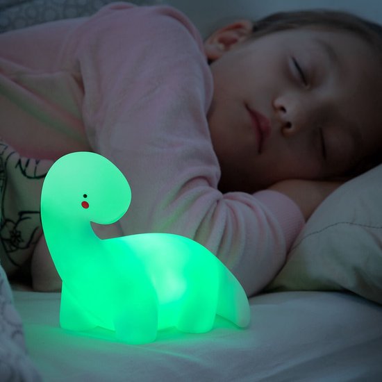 Nachtlampje Kinderen - Nachtlampje Dino - LED Licht - Draadloos - Babykamer - Kraamcadeau van Gizzysaurus