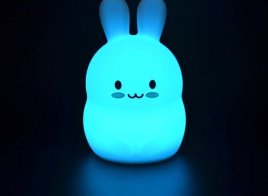 Nachtlampje LED - Konijn - Veranderd automatisch van kleur