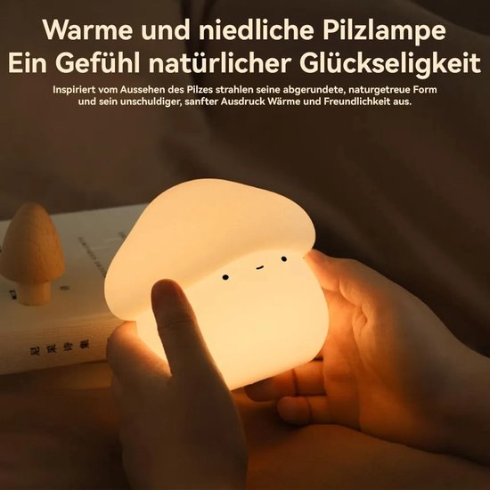 Nachtlampje, LED-leeslampje, nachtlampje geschikt voor kinderen, oplaadbaar, USB-aansluiting, siliconenmateriaal, geschikt voor timer, decoratief item, verjaardagscadeau, kerstcadeau.