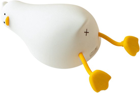 Nachtlampje - Liggende Eend Nachtlampje - Pat Light - LED Draaiende Eend - Oplaadbare Slaapgenoot - Telefoonhouder - Nachtlampje - Creatief van Yolifu