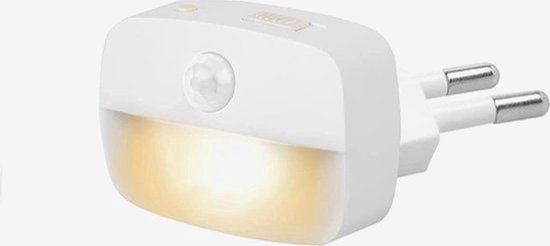 Nachtlampje met bewegingssensor Plug-in - LED- Nachtlampje Stopcontact - 3 standen - 1 stuks van Merkloos