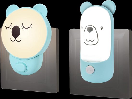 Nachtlampje met Ingebouwde Schakelaar - Babyvoedingslamp - Oriëntatielicht - Energiezuinig - Zwart - Stopcontact Verlichting van N/A