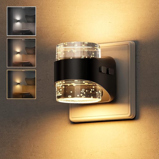 Nachtlampje met instelbare kleur en dimfunctie - Ideaal voor badkamer en hal - 3000K, 4000K, 5000K