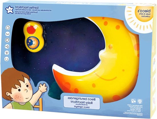 Nachtlampje met muziek - maan vorm - ca. 33 x 22 x 5 cm van MOYU