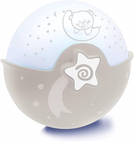 Nachtlampje met Projector voor Babybedje - Sterrenhemel Projector en Tafelblad-Lampje met Melodietjes van Merkloos