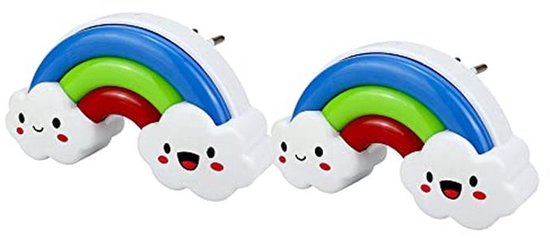 Nachtlampje met Schemersensor voor Binnengebruik - Geschikt voor Hal, Trap en Kinderslaapkamer - 2 Stuks