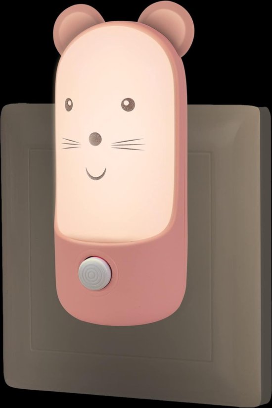 Nachtlampje met Stopcontact en Schakelaar - Zachte Verlichting voor Slaapkamer, Kinderkamer, Gang - Extra Stopcontact - Energiezuinig LED-nachtlampje van N/A