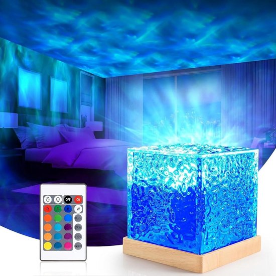 Nachtlampje met Watergolven en RGB Kleuren voor Kinderen - Projector voor Sfeervolle Avonden