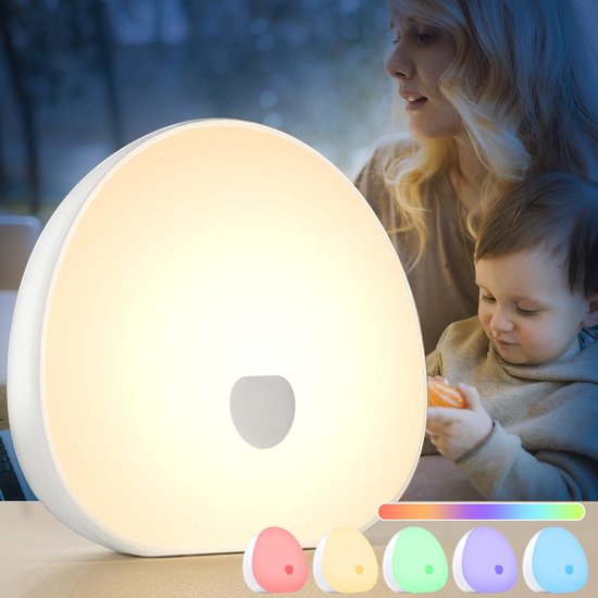 Nachtlampje met witte ruis, rustgevende geluiden, LED-touchbediening, geschikt voor borstvoeding, draagbaar nachtlampje met geheugentimer voor slapende baby's, volwassenen en kinderen van Housruse