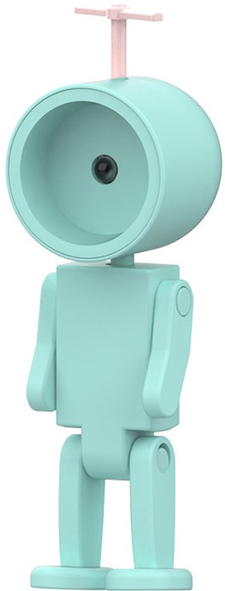 Nachtlampje - Nachtlampje volwassenen - Nachtlampje kinderen - mini nachtlamp - LED nachtlamp - robot lampje - astronaut lampje - sfeerlicht - tafellampje - boeklamp - magnetisch - telefoonhouder - knopbediening - AG3 knoopcel - ronde kop - blauw van Merkloos