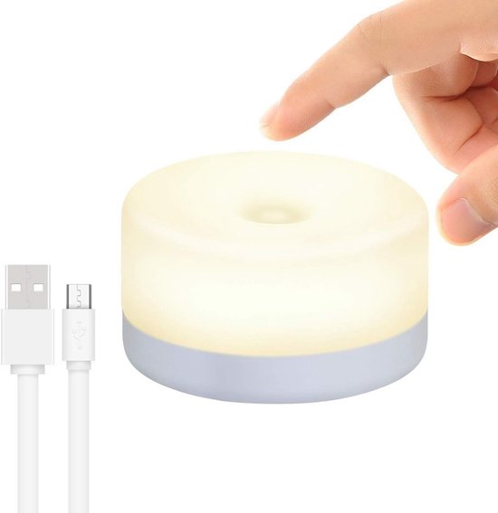 Nachtlampje - Nachtlampje volwassenen - Tafellamp slaapkamer - Oplaadbaar lampje - Touch lamp - Oplaadbare mini-aanraaklamp - Draadloze led-nachtlampjes - Draagbare bedlamp voor borstvoeding - Dimbare kinderkamerlamp - Voor Baby-Kinderen van Merkloos