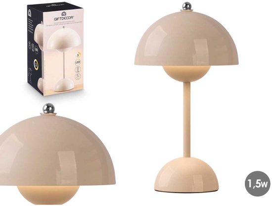 Nachtlampje - Oplaadbaar - Beige - Retro - 1.5W