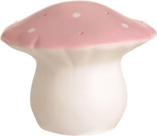 Nachtlampje Paddenstoel - Decoratieve lamp - Kinderslaapkamer sfeer - Handgemaakt in Duitsland - 26 x 20 cm - Roze