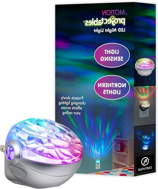 Nachtlampje Projector - Sfeerlicht LED - Ontspannen Slapen - Bewegend Noorderlicht Effect - 120 Volt - Meerkleurig