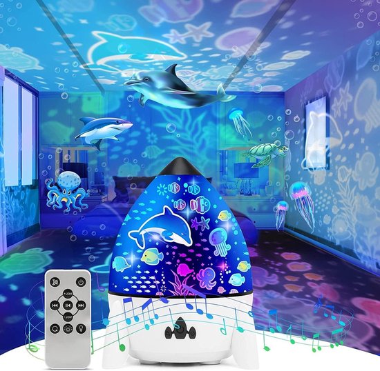 Nachtlampje projector voor baby's - oplaadbaar en draagbaar - beste speelgoed cadeau - led-sterrenhemel lamp met afstandsbediening - kinderkamer decoratie - meisjes en jongens